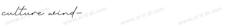 culture wind字体转换